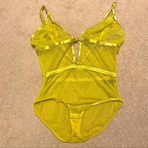 Rue21 Neon Yellow Lingerie Bodysuit